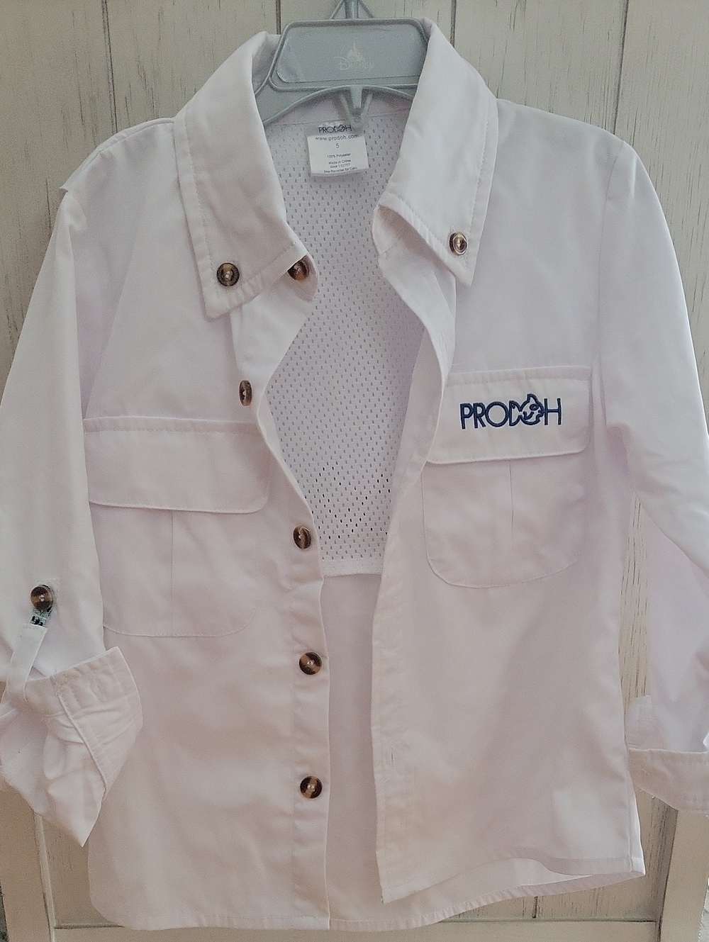Prodoh Kids' White Button-Up Shirt Jacket